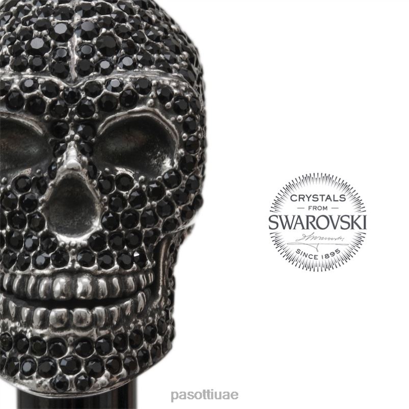 مظلة | 478 11780-145 w333ne - مظلة مموهة بجمجمة سواروفسكي سوداء PASOTTI Z446V72